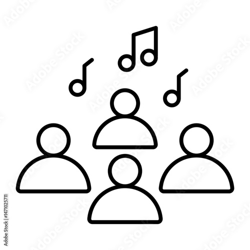 choir group outline icon
