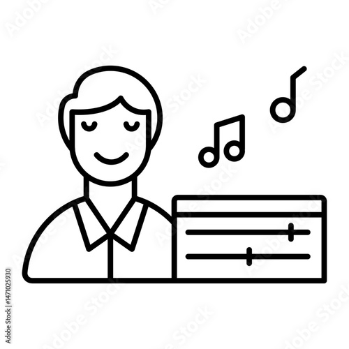 sound engineer outline icon