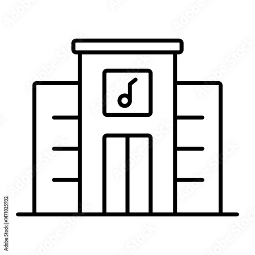 music building outline icon