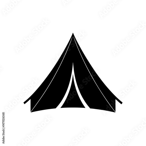 tent peg silhouette on white background  .svg