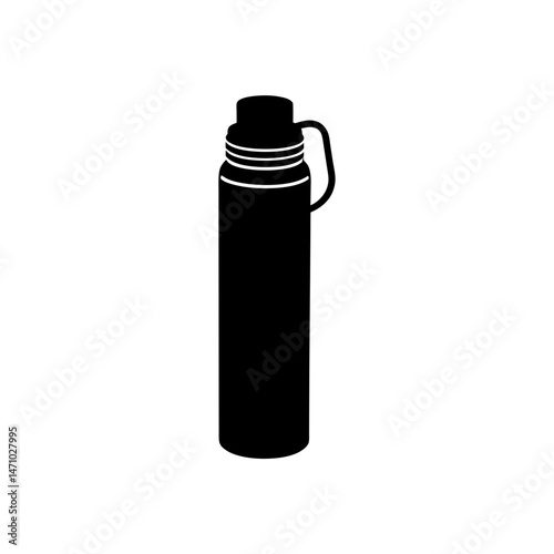 thermos bottle silhouette on white background  .svg