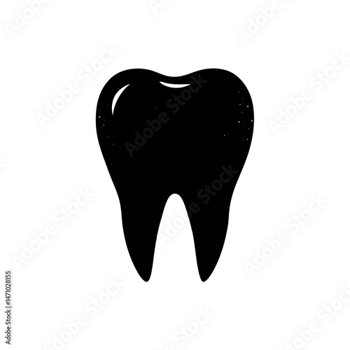 tooth silhouette on white background  .svg