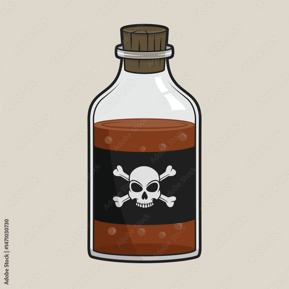 Poison in a bottle. Vector design Poison in a bottle. Vector design