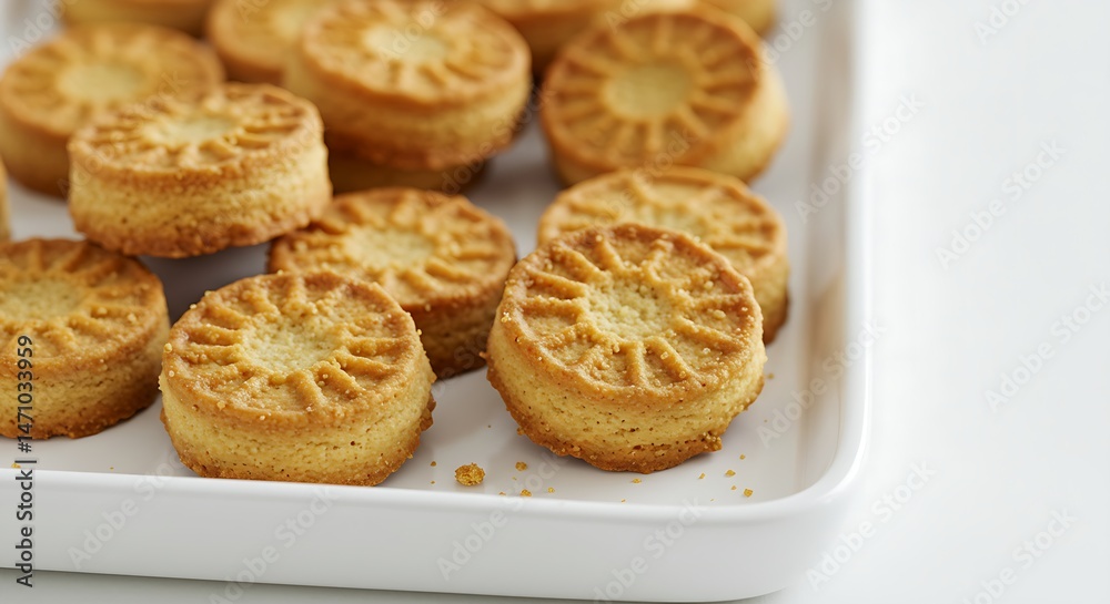Chinese lantern-shaped cookies on a white dessert tray Chinese lantern-shaped cookies on a white dessert tray