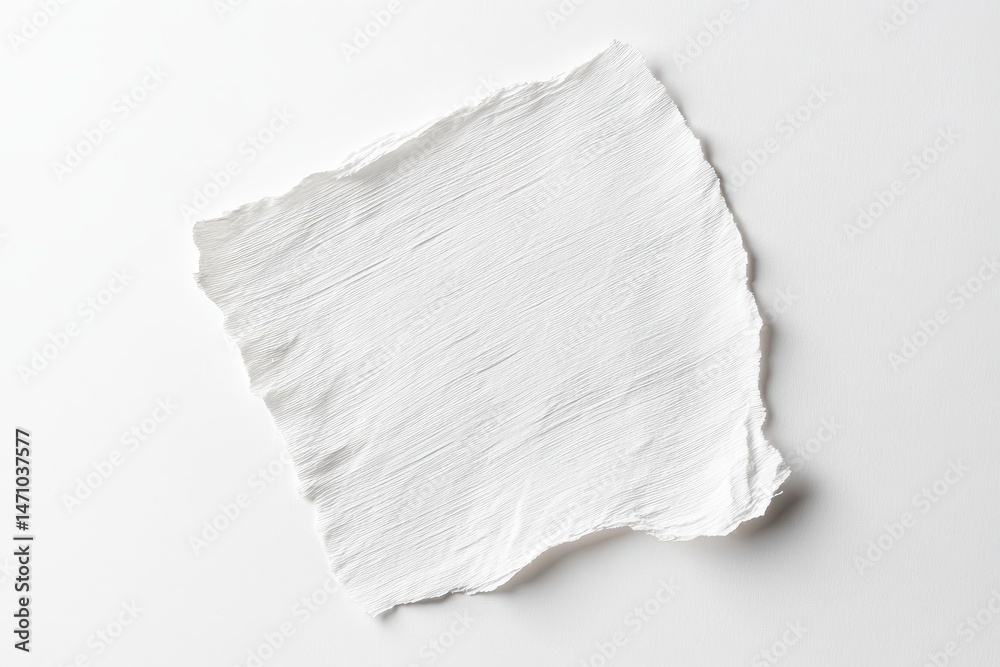 Obraz premium White crumpled paper, textured