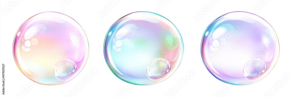 Colorful iridescent soap bubbles (2) Colorful iridescent soap bubbles (2)