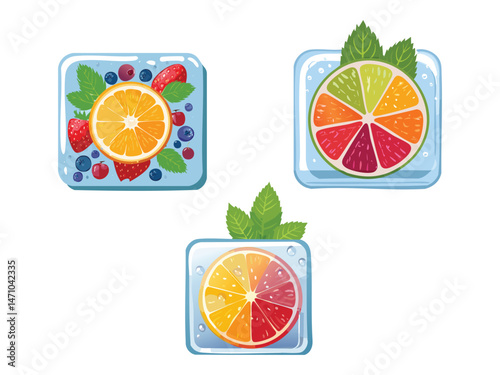 vector illustration of a Frosty Fruit (Fruit-Flavored Ice Block)