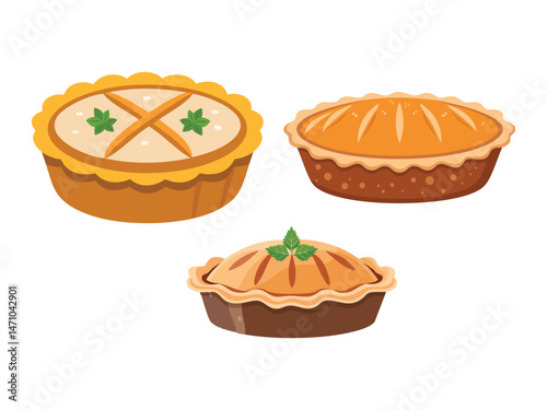 vector illustration of a Meat Pie
