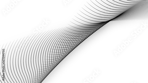 Tech inspired abstract motion background. 4K Abstract twisted lines background