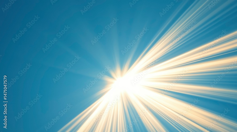 Sun rays burst through vivid sky