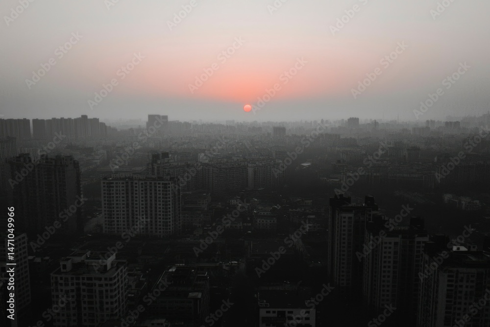 Fototapeta premium Cityscape at sunrise