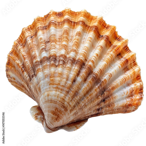 Intricate patterns adorn a seashell creating an oceanic treasure visual