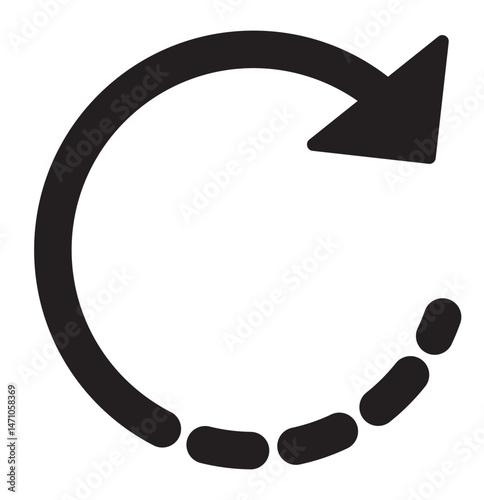 Refresh icon vector. Green recycle vector icon symbol. Repeat and reload icons set and arrow rotation circle.