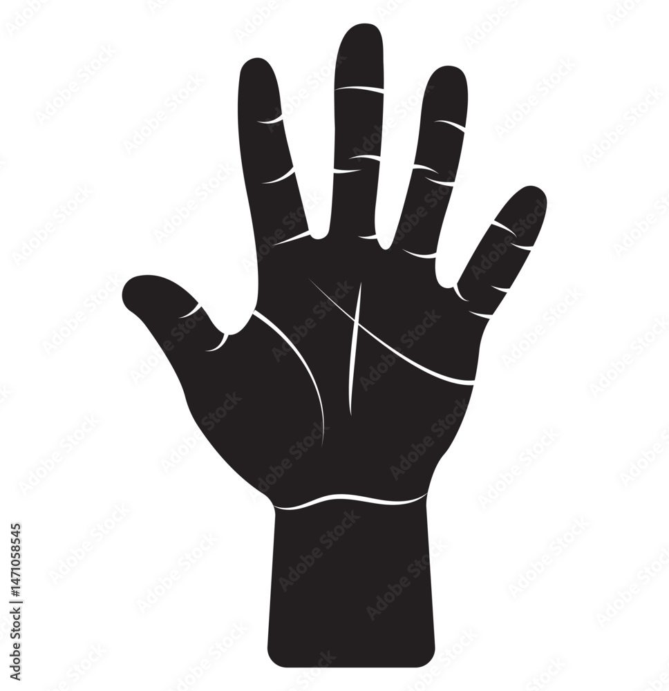 Fototapeta premium Raised fist silhouette vector . eps 10