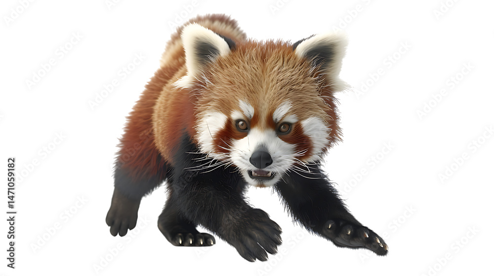 Obraz premium A red panda with a transparent background.