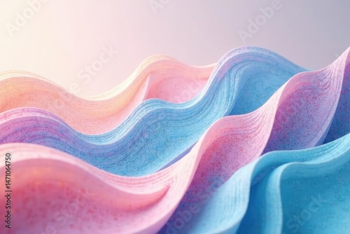Interlocking wave forms, pastel color palette, clean, decor