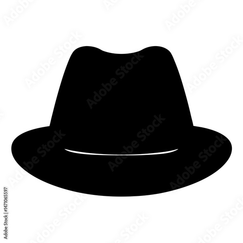 Classic black fedora silhouette conveying style, mystery, and a touch of vintage cool