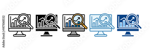 Market Research Icon Set Multiple Style Collection