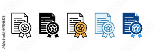 Patent Icon Set Multiple Style Collection