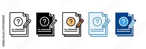 Question Icon Set Multiple Style Collection
