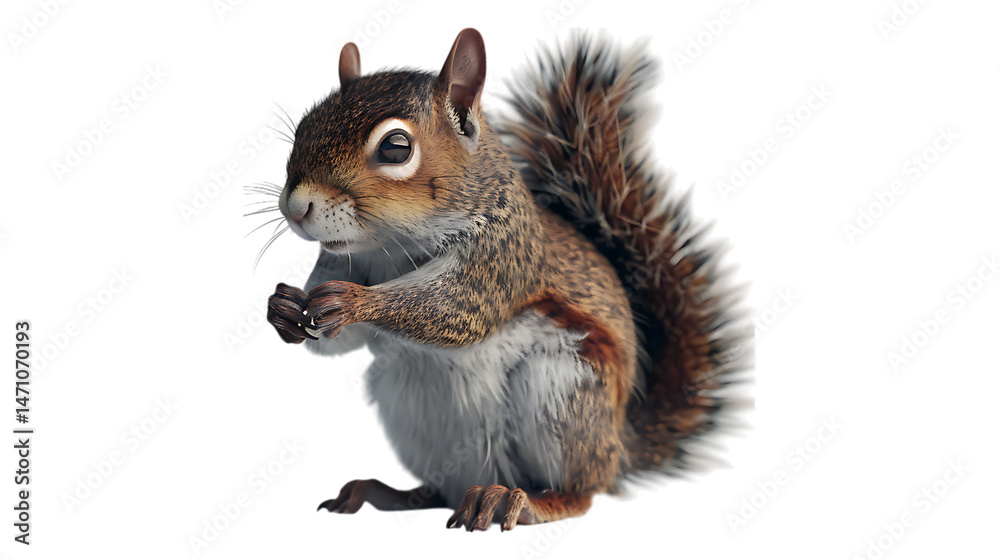 Obraz premium A squirrel with a transparent background.