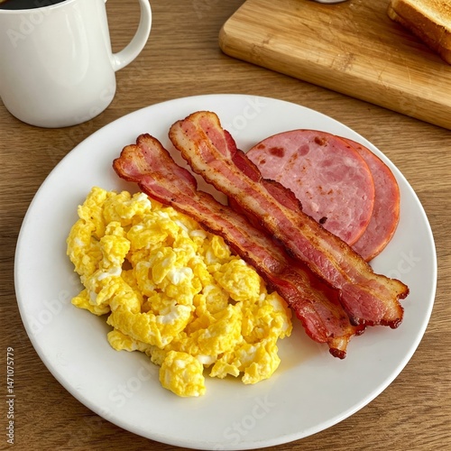 Ham and Eggs. Ham or bacon and eggs