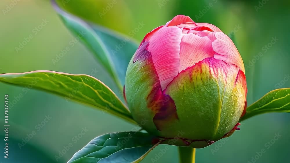 Peony Bud Close-up Peony Bud Close-up