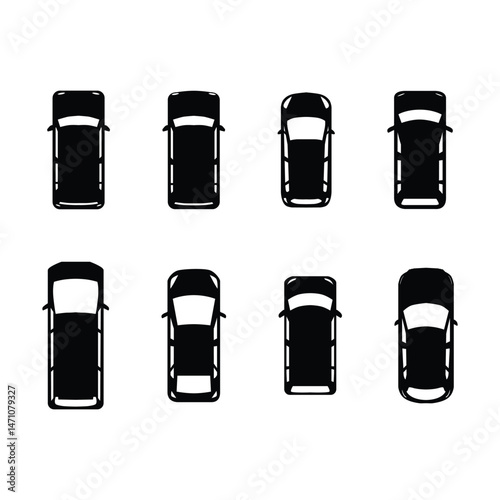 Car Silhouette Top View Design