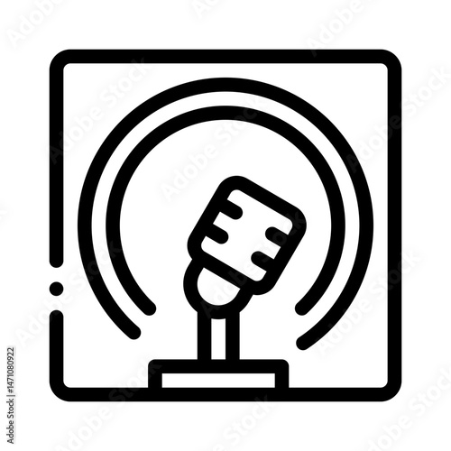 podcasting line icon