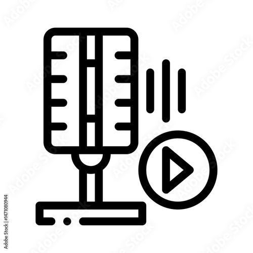 podcasting line icon