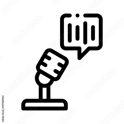 podcasting line icon