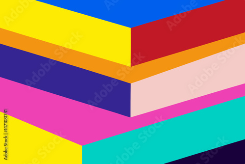 Vibrant colorful abstract art design bold geometric shapes dynamic pattern modern artwork bright
