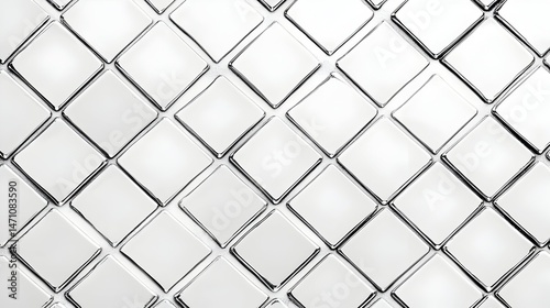 A repeating pattern of white, slightly raised, diamond-shaped tiles, forming a grid