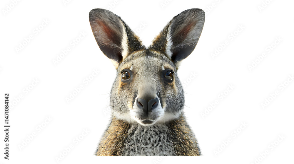 Naklejka premium A wallaby with a transparent background.