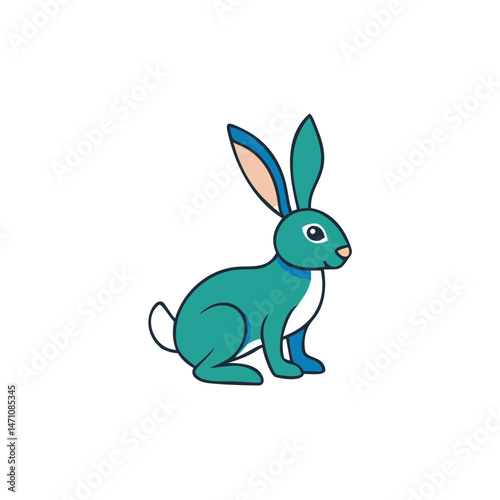 Rabbit forest animal vector illustration