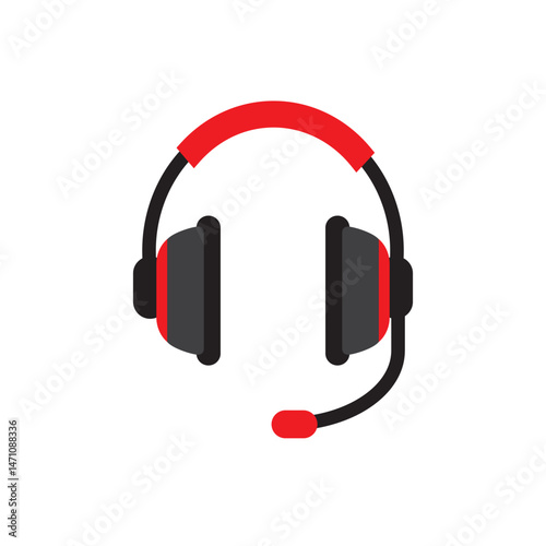 headband headphone vector image with white background