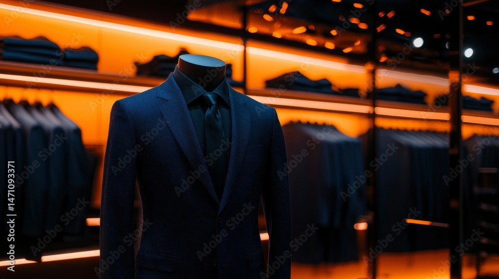 Fototapeta premium Formal wear display in modern store