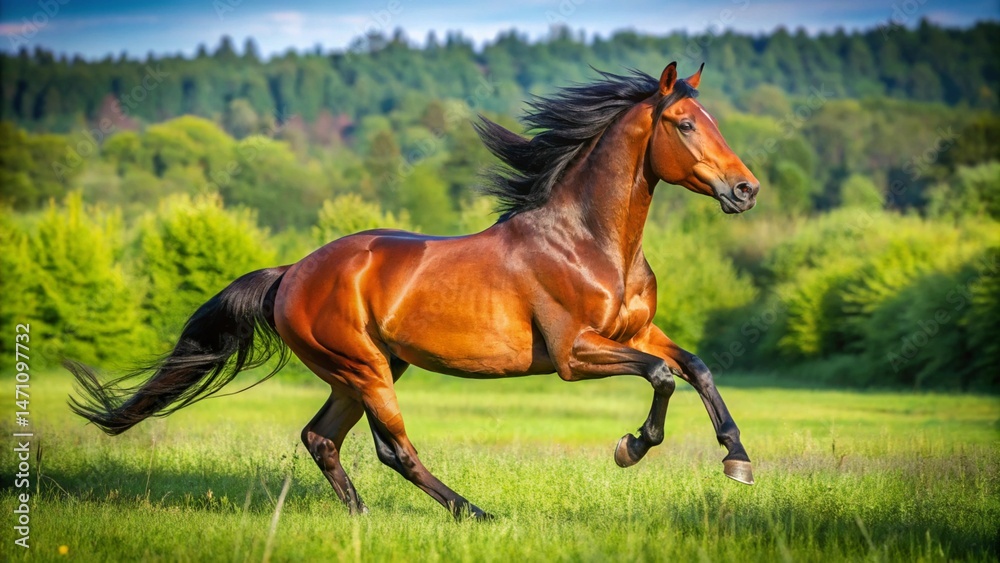 Obraz premium horse on the meadow