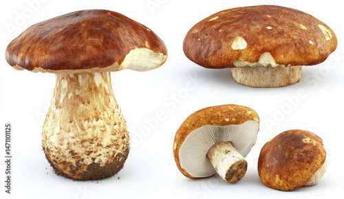 Four different mushroom shots photo