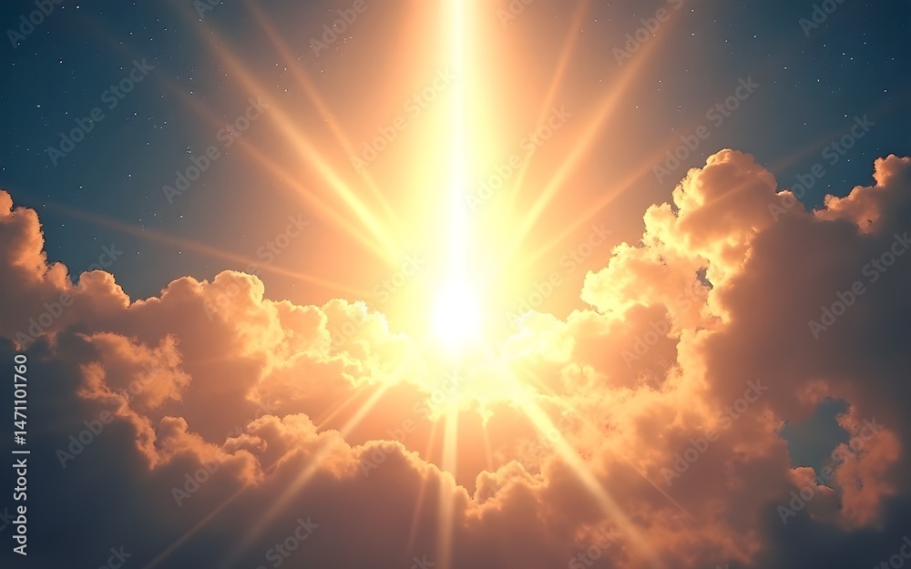 Fototapeta premium Ascension Day Glory – Path to Heaven through Divine Light. High quality