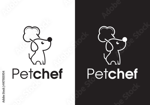 cute dog vector in chef costume