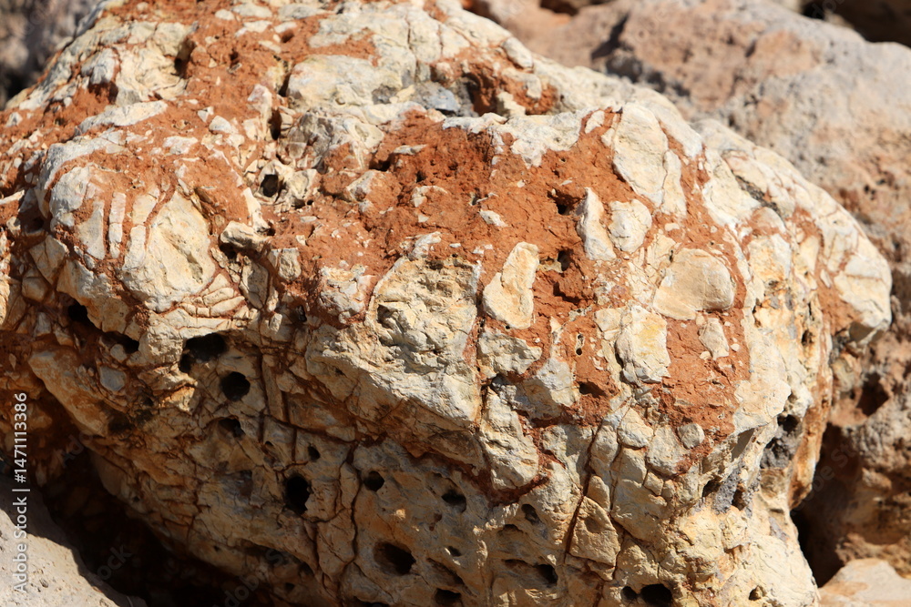 Fototapeta premium Texture and structure of stone blocks and rocks.