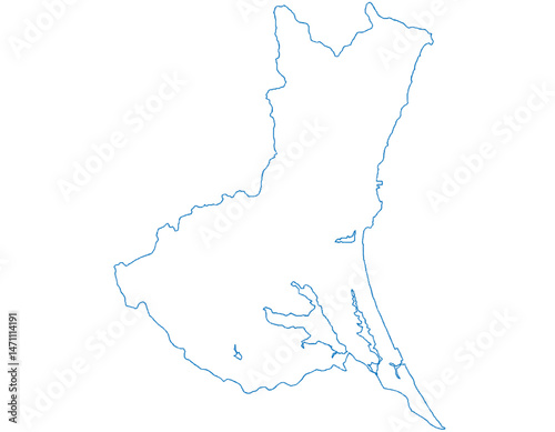 茨城県　地図　白　イラスト