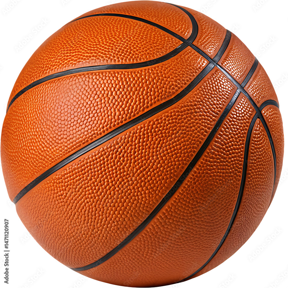 Fototapeta premium basketball full details isolated on transparent background..AI GENERATED