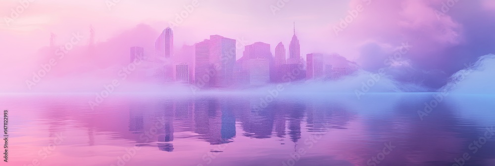 Fototapeta premium Misty Metropolis Dawn