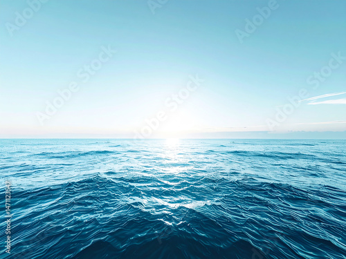 Endless Ocean Blending into Sky with No Horizon – Surreal Dreamlike Lighting