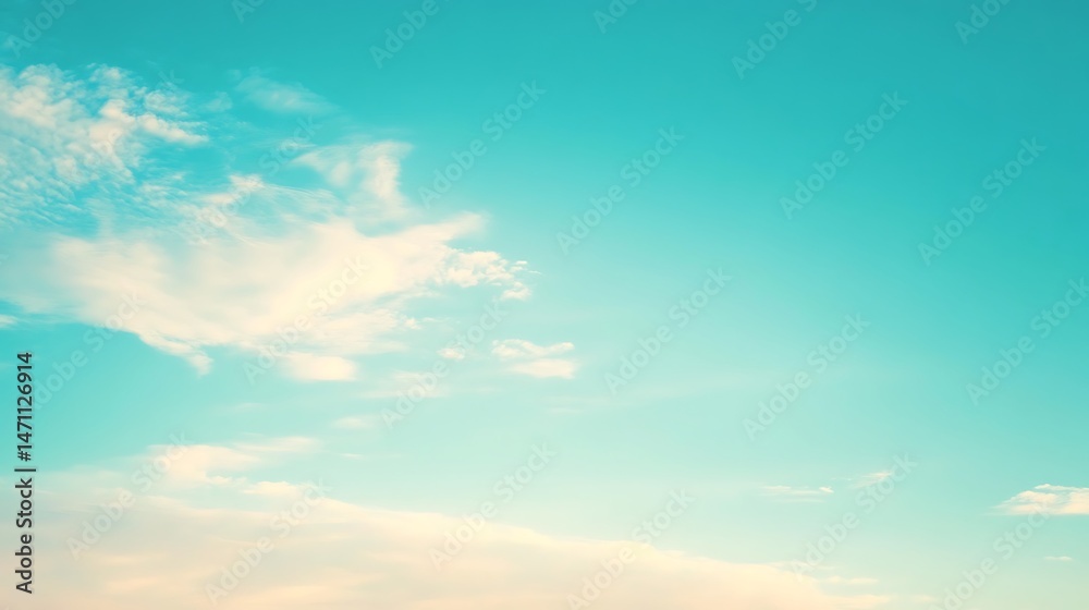Fototapeta premium Peaceful Sky Cloudscape Background.