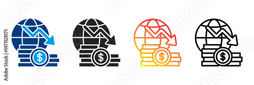 Crisis  Icon Set Different Style Collection 