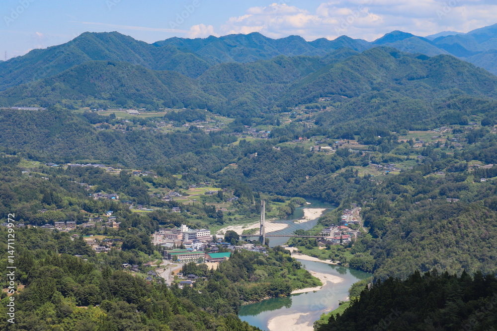 Fototapeta premium 阿南町の町並み(長野県阿南町)