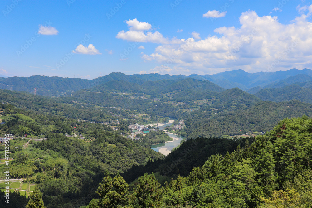 Obraz premium 阿南町の町並み（長野県阿南町）